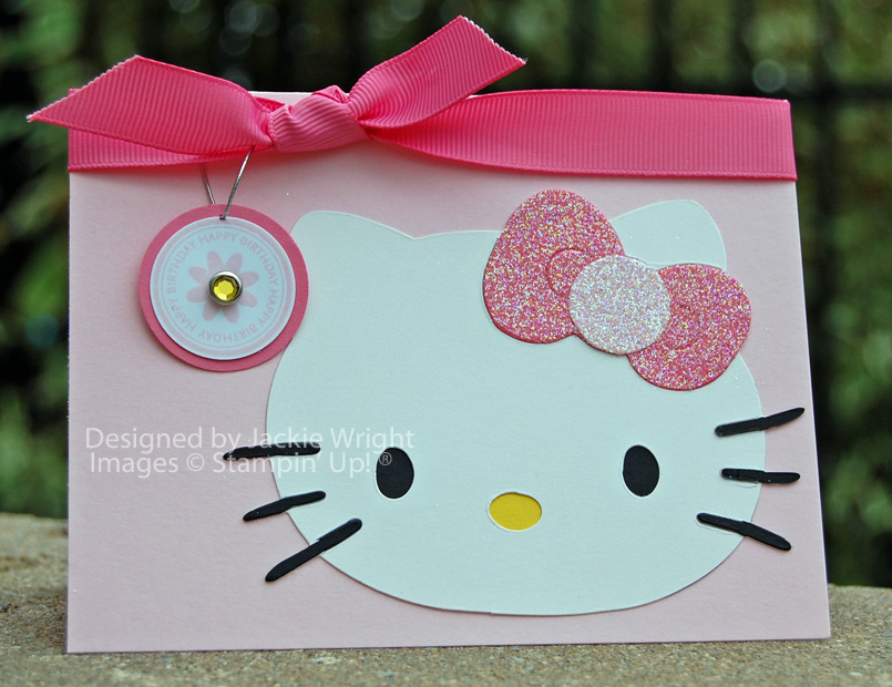 Hello Kitty sparkles for World Card Making Day. October 5, 2008 by Jackie